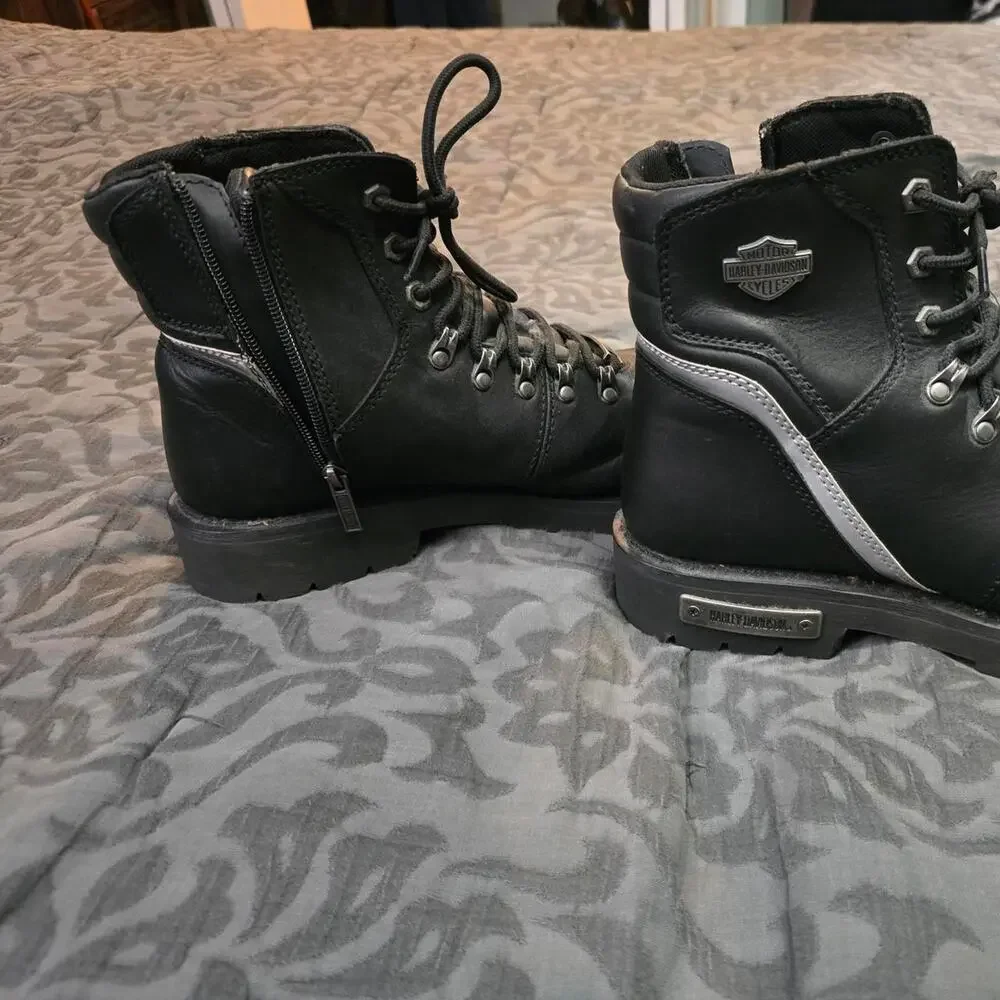 Harley davidson black leather boots